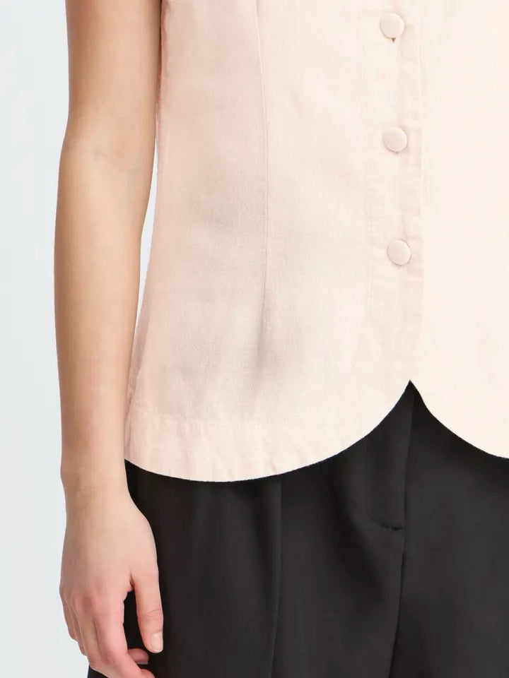 LIN VEST IHLINNO NATURAL