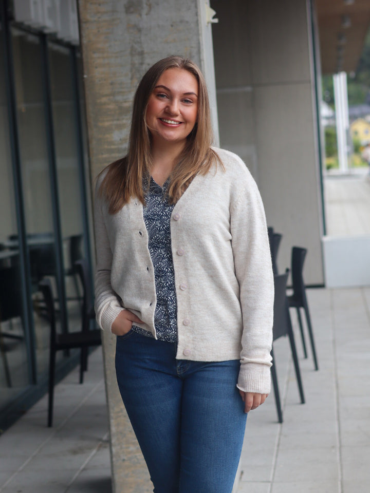 CARDIGAN FRELLIS LIMESTONE MELANGE