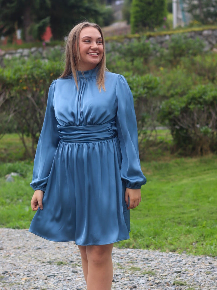 KJOLE ALIBA SATIN RETRO BLUE