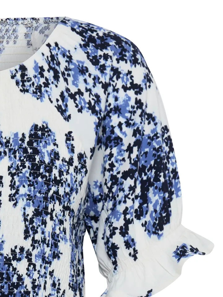 MIDIKJOLE FRHEAT SOFT PETALS NAVY