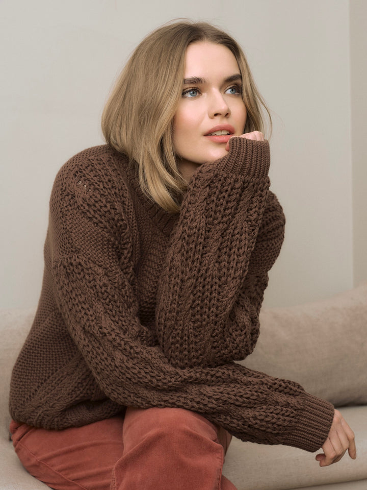 STRIKKEGENSER PRISCILLA DK BROWN