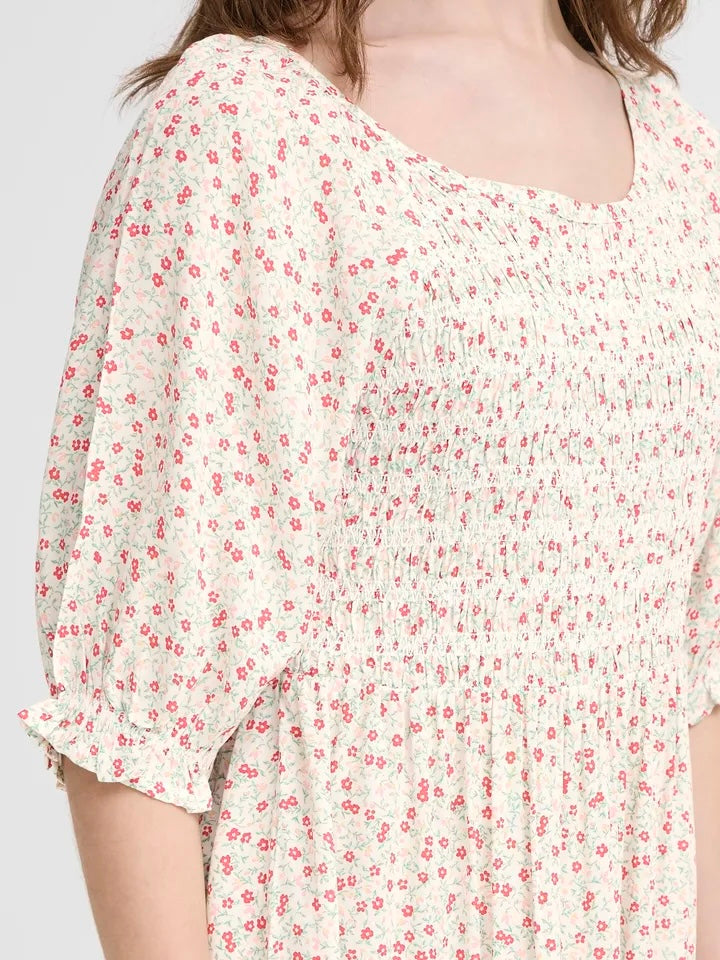 KJOLE IHVERA SMOCK PINK FLOWER