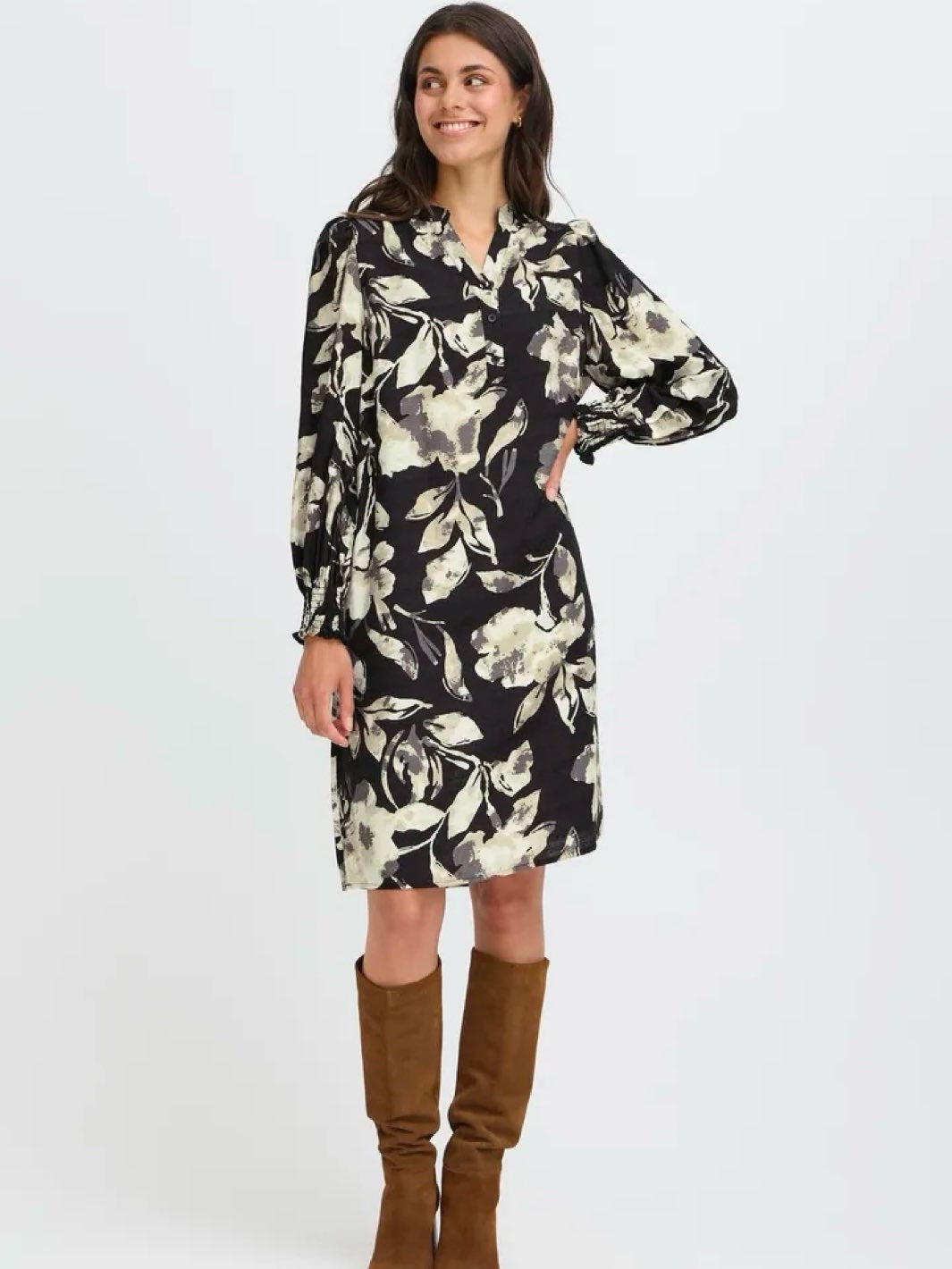KJOLE FRARIANA FLORAL BLACK
