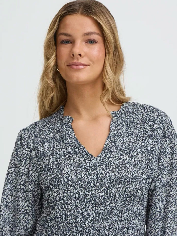 MIDIKJOLE FRFLOWY TINY PETAL NAVY