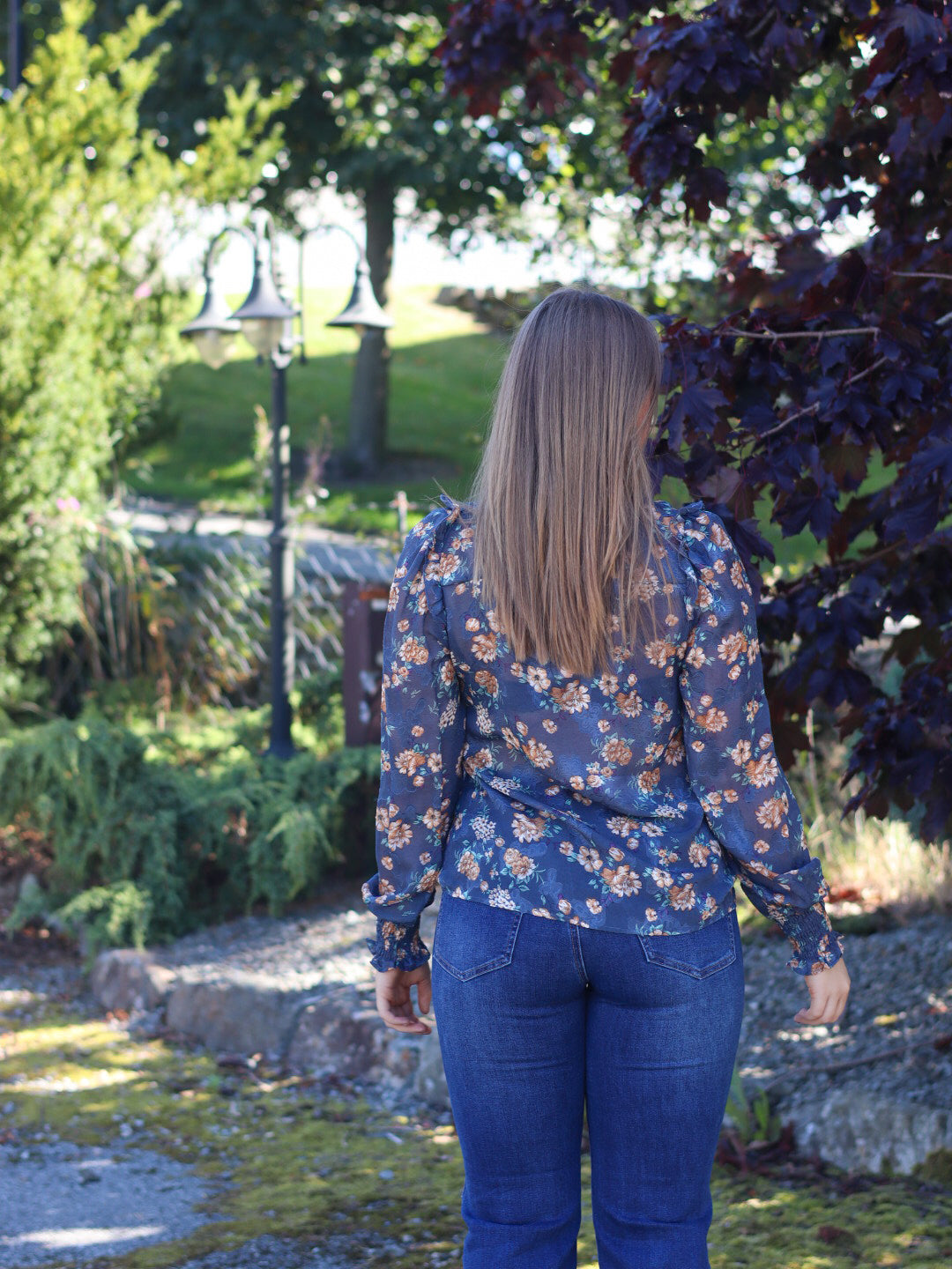 BLUSE STINA SITA RETRO BLUE