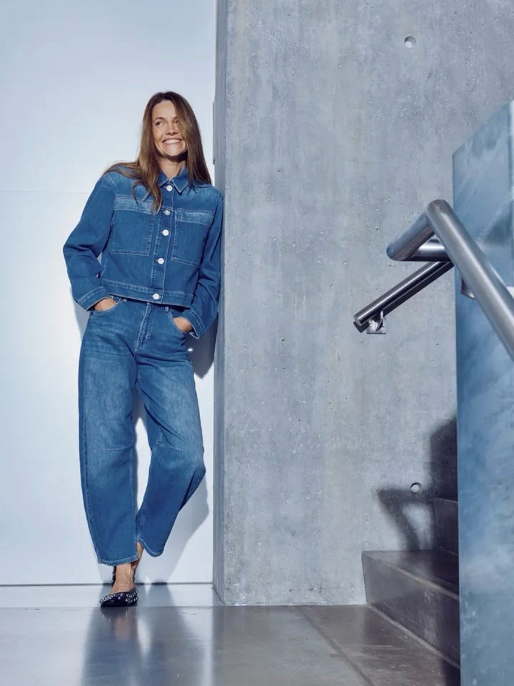 DONGERIJAKKE PZANNI MEDIUM BLUE DENIM