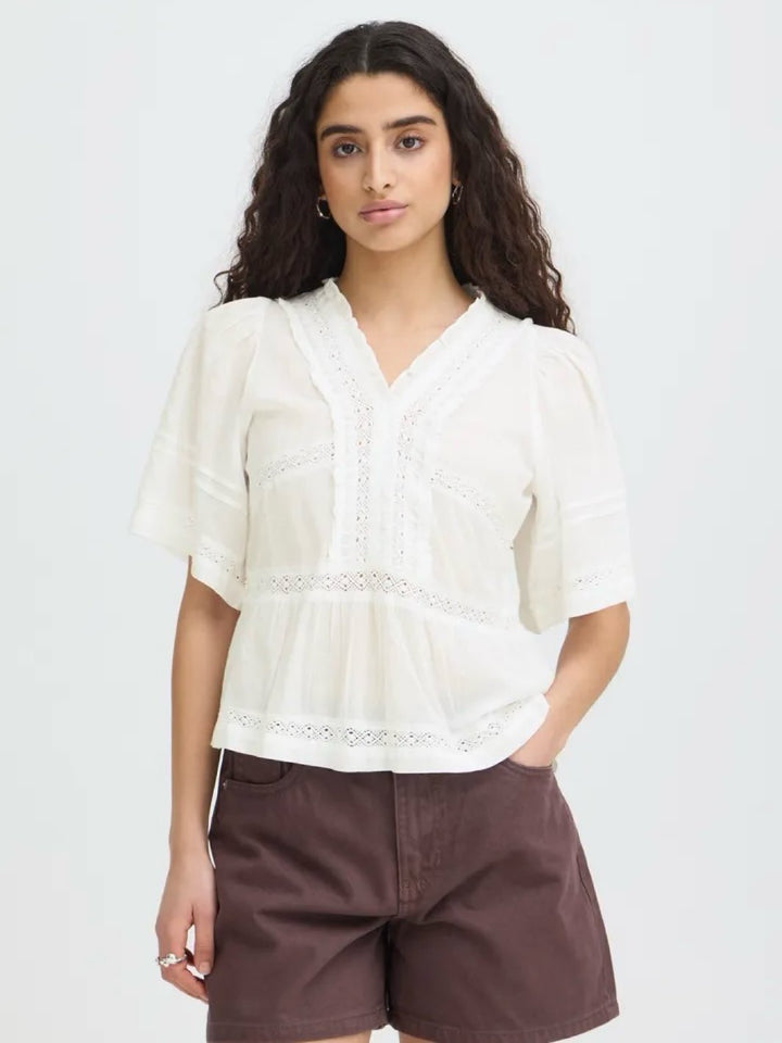 BLUSE IHVOILINA CLOUD DANCER