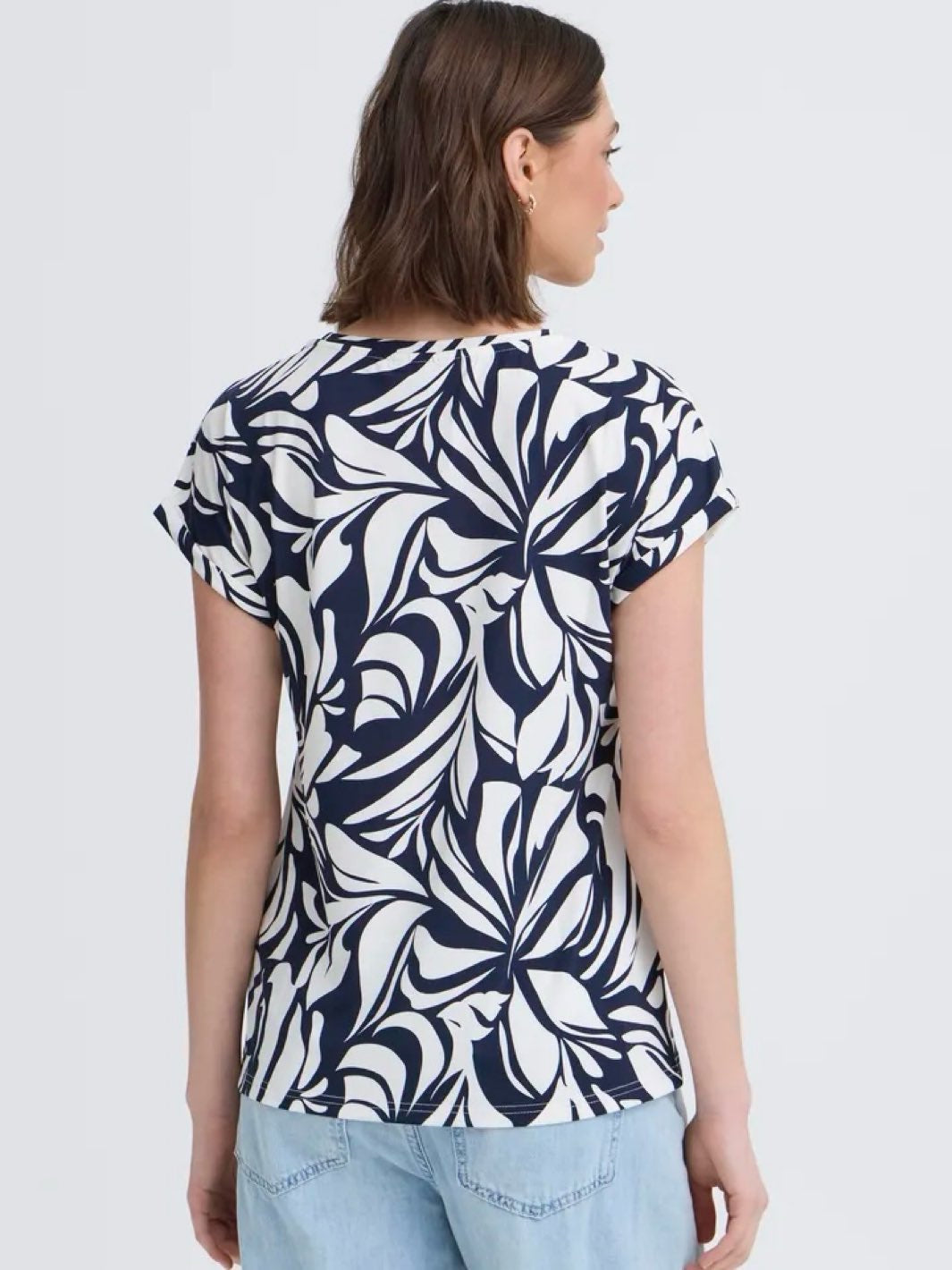 T-SKJORTE FRSEEN  FLORAL REVERIE NAVY