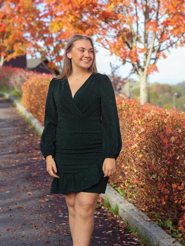 KJOLE ALYSSA SPARKLE DK GREEN