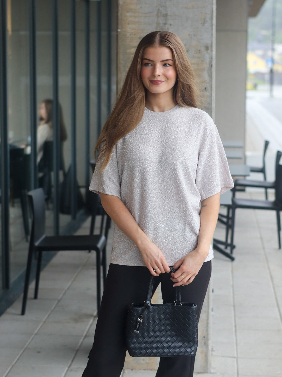 T-SKJORTE PZAISLYNN SILVER GLITTER