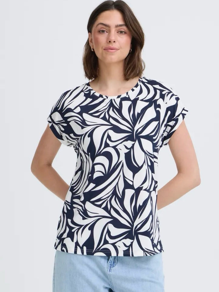 T-SKJORTE FRSEEN  FLORAL REVERIE NAVY