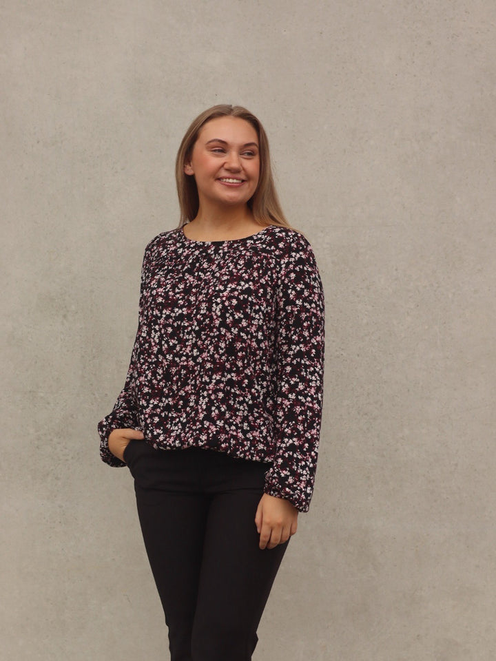 BLUSE FRKIKI FLORAL BLACK