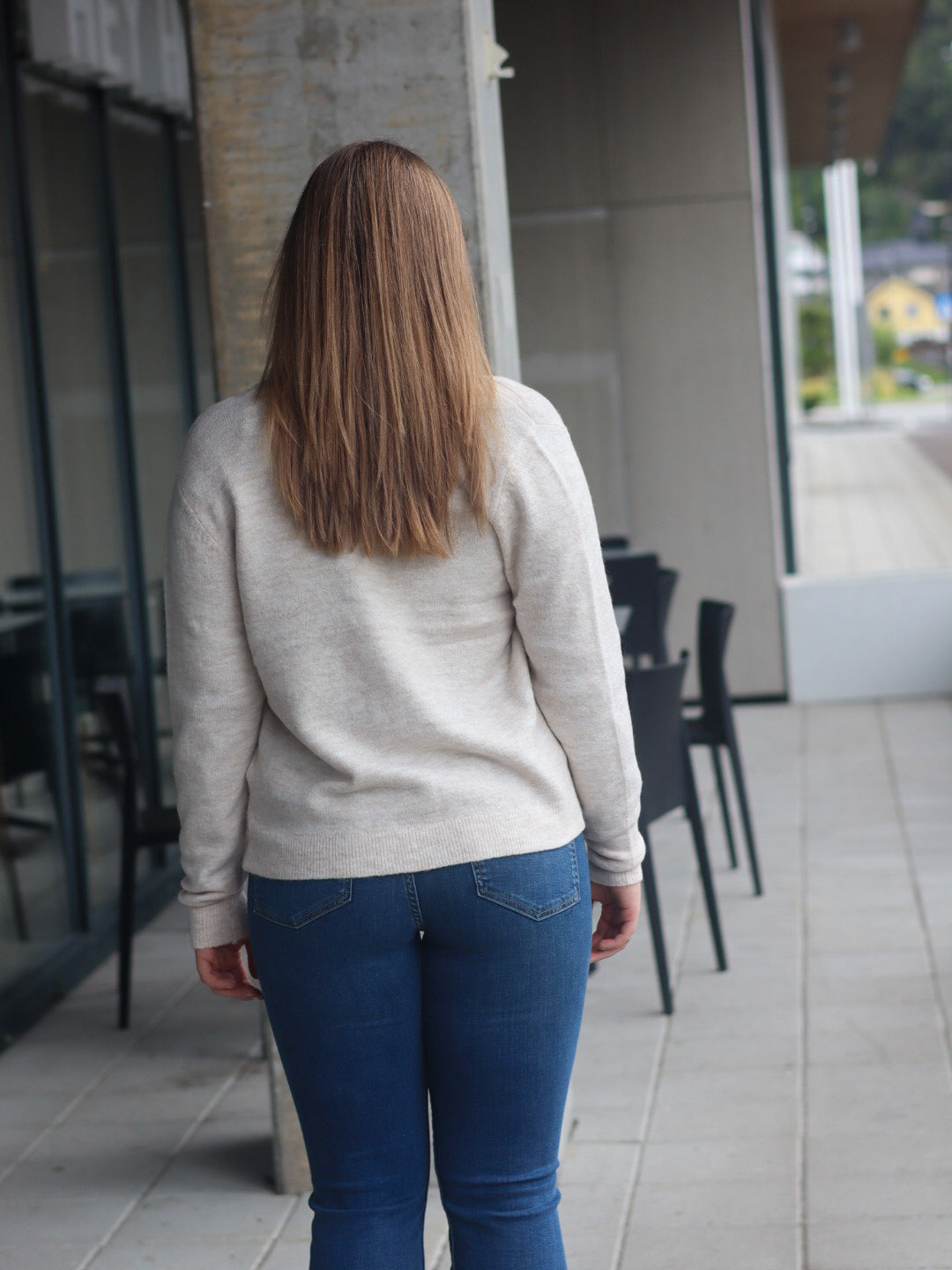 CARDIGAN FRELLIS LIMESTONE MELANGE