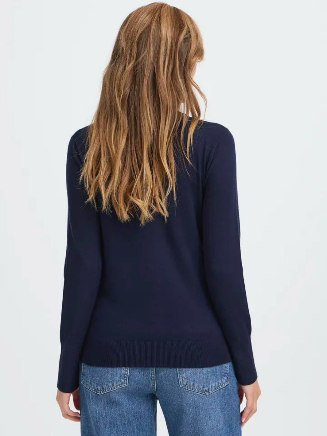 CARDIGAN PZSARA BUTTON DARK SAPPHIRE