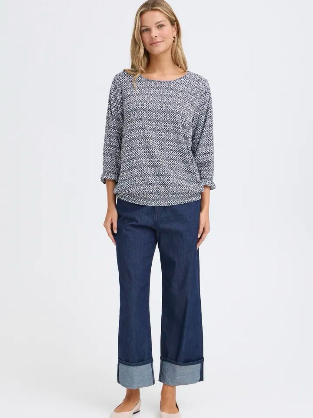 TOPP FRSLOANE ETHNIC LINES NAVY