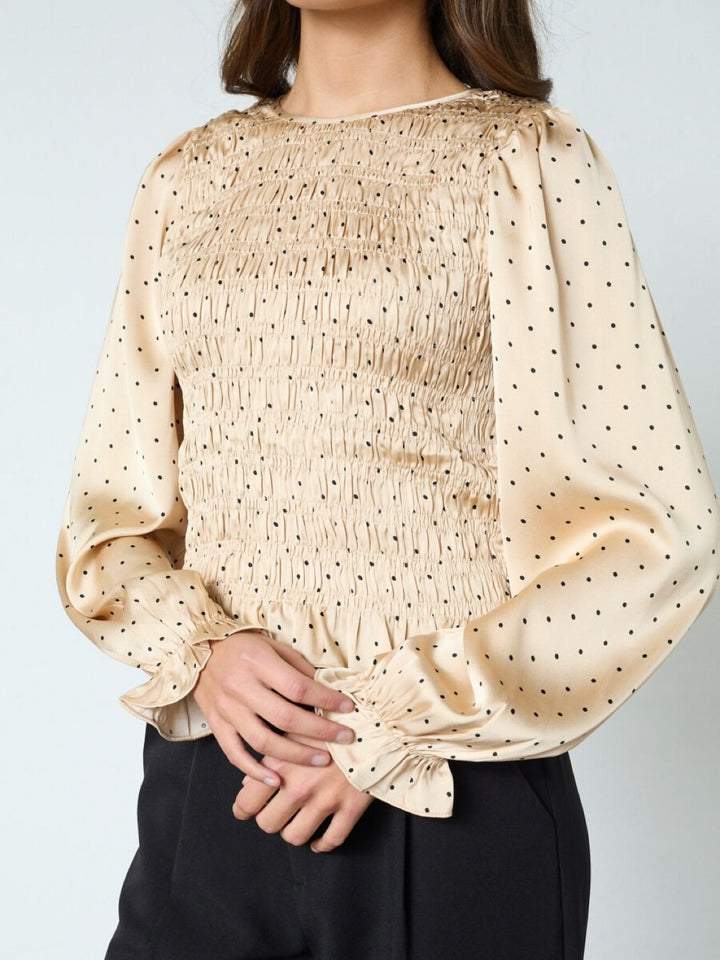 BLUSE NIX DOT CHAMPAGNE