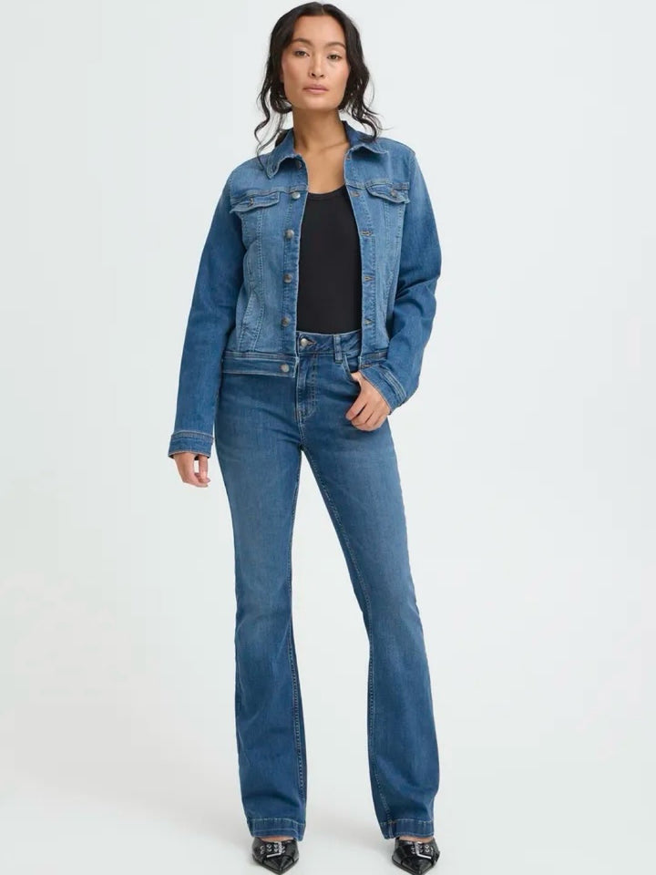 JEANS PZBECCA BOOTCUT LEG MEDIUM BLUE DENIM