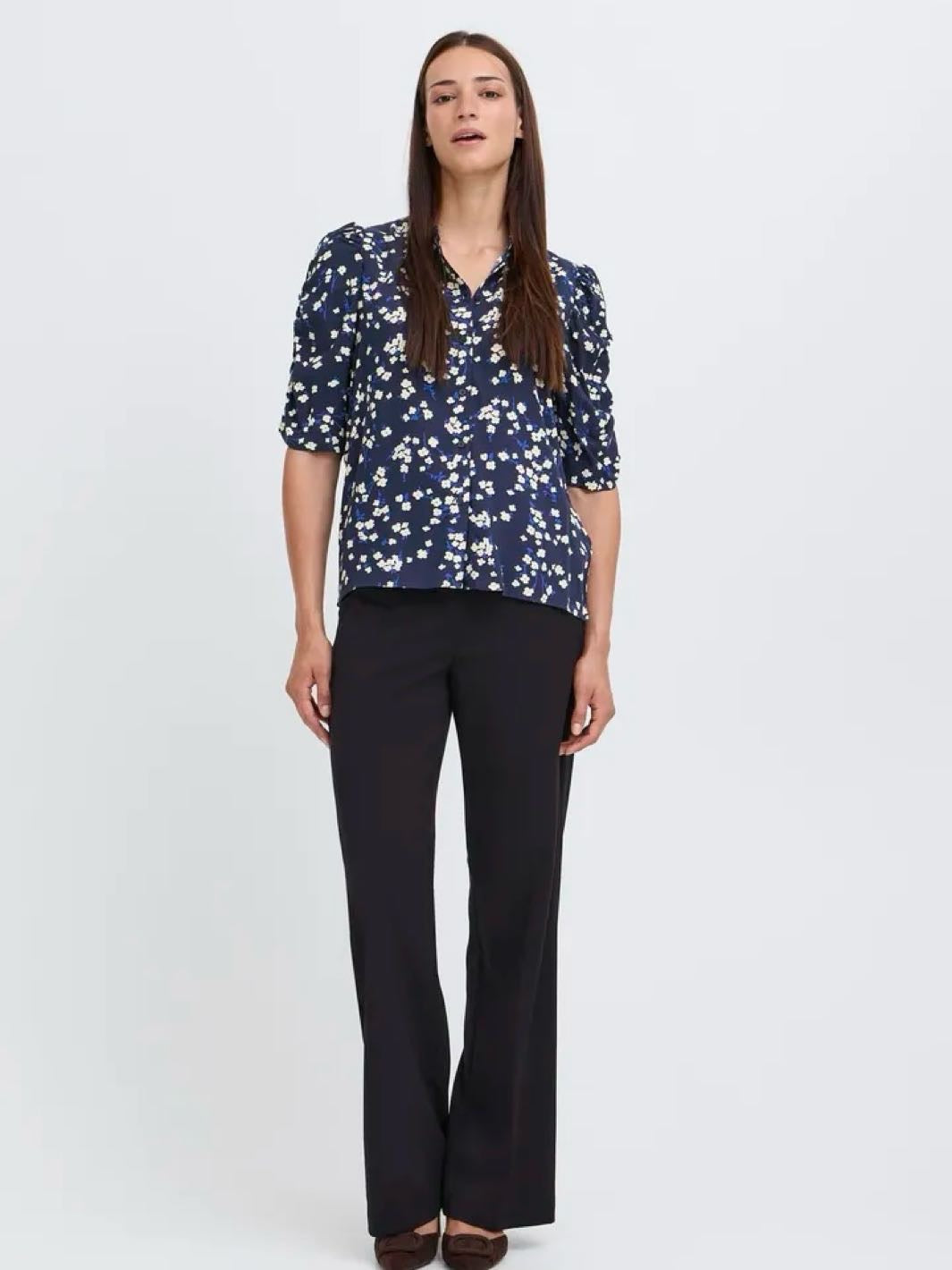 SKJORTE BYJOSA NIGHT FLORAL