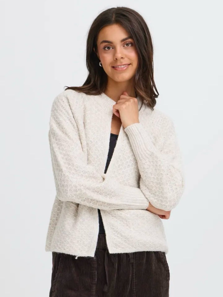 CARDIGAN FRBEVERLY OATMEAL MELANGE