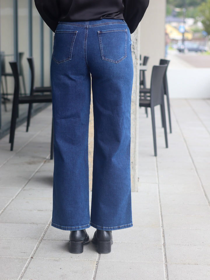 JEANS PZATHENA WIDE DARK BLUE DEMIN