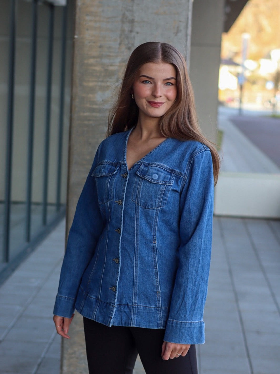 DONGERIJAKKE PERDIE MEDIUM BLUE