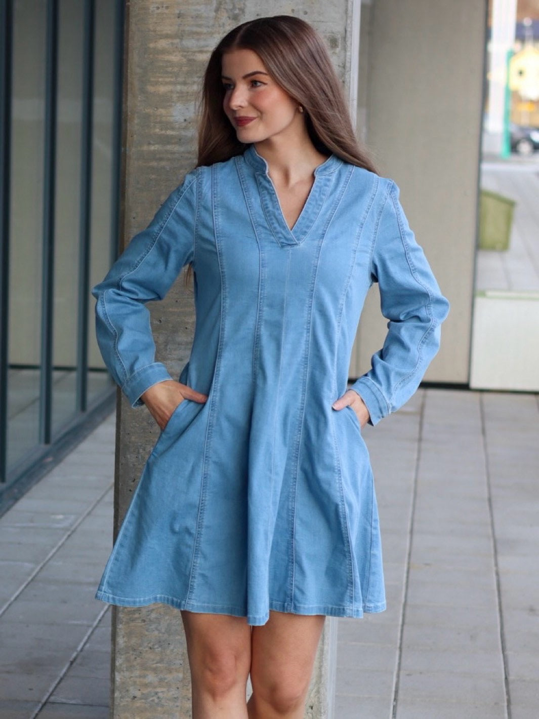 KJOLE ANNELISA LT JEANS BLUE