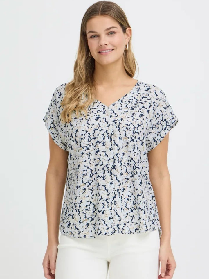 BLUSE FRHEAT NAVY BOHO FLORAL