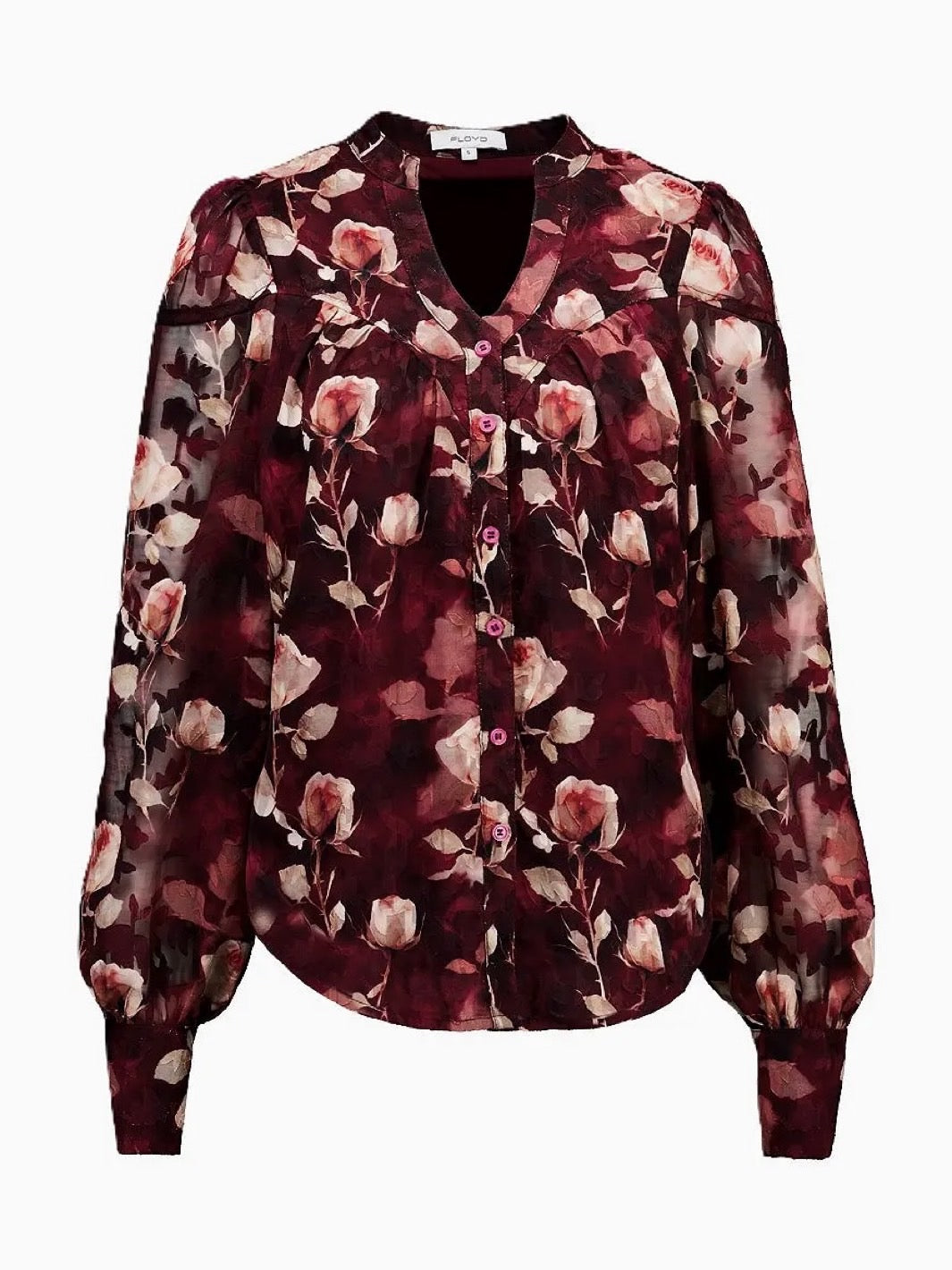 BLUSE OLIVIA ODA DEEP CHERRY