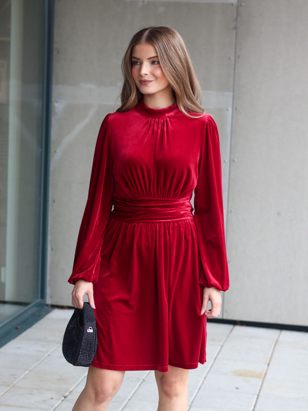 KJOLE ALIBA VELOUR RED