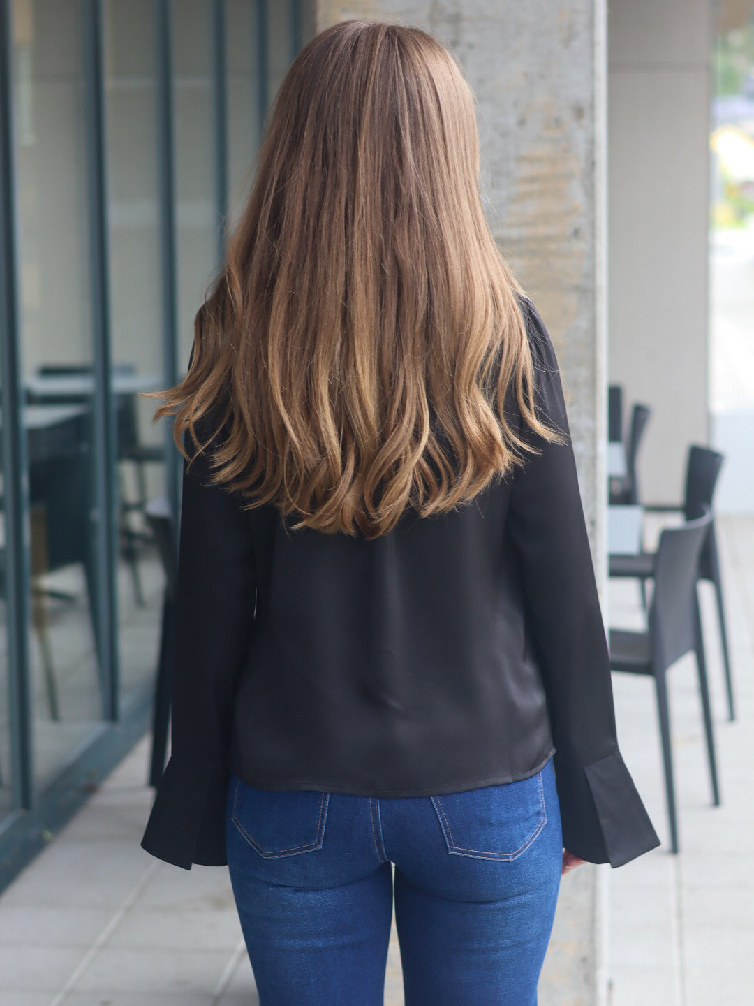 SKJORTE CAT SATIN BLACK