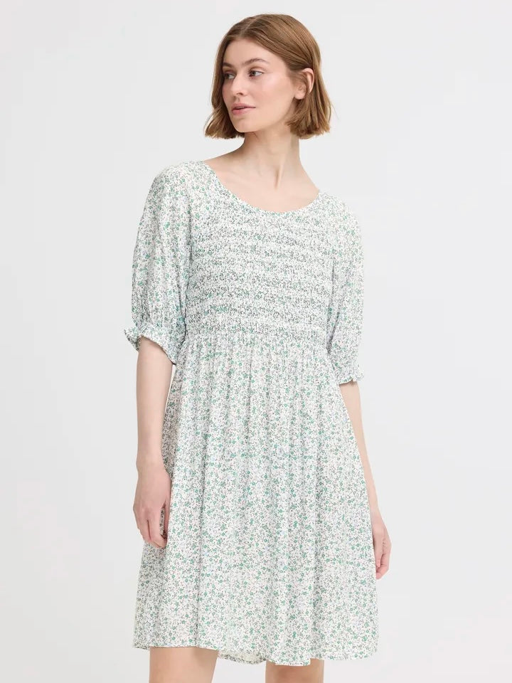 KJOLE IHVERA SMOCK GREEN FLOWER