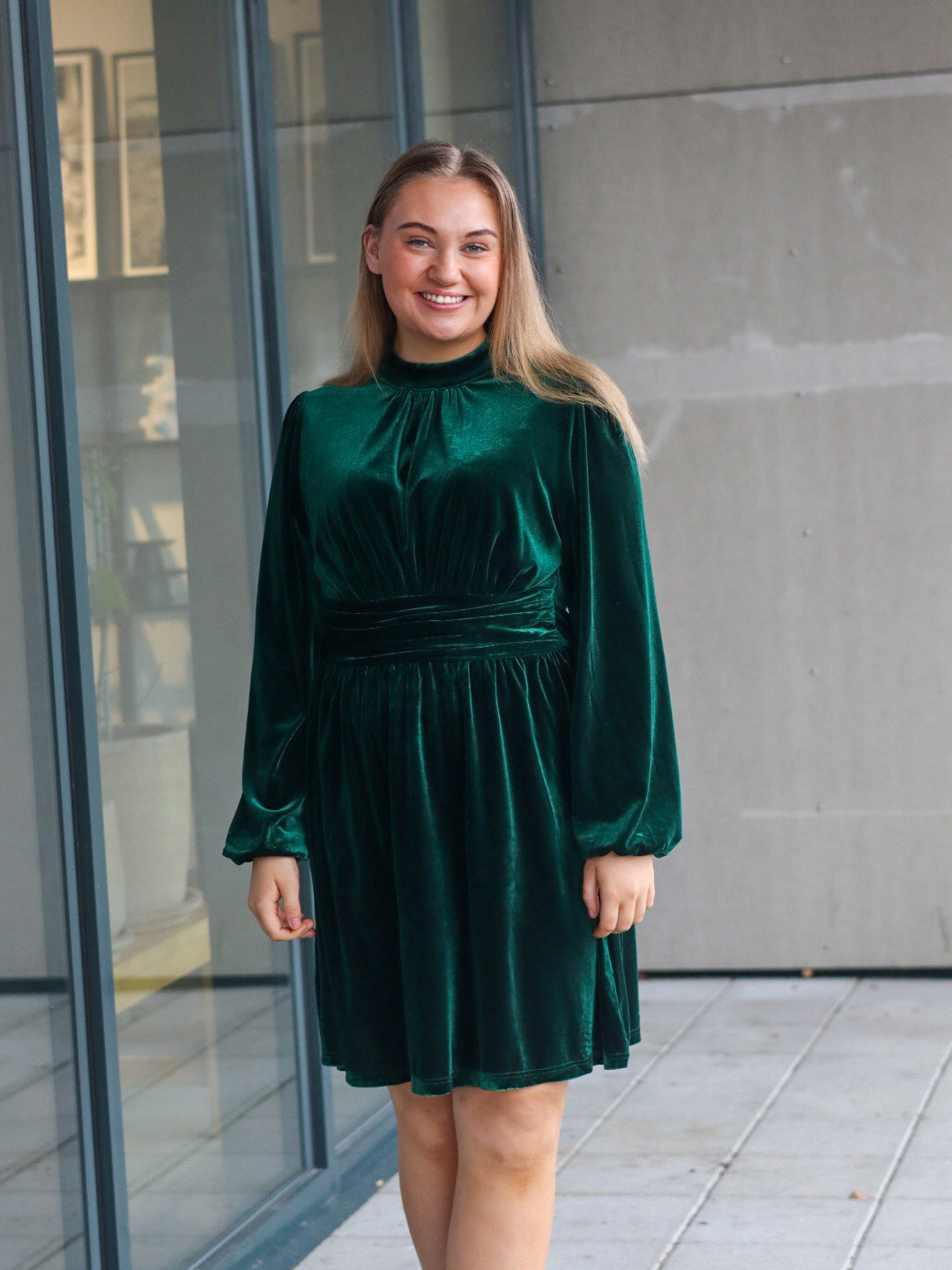 KJOLE ALIBA VELOUR DK GREEN