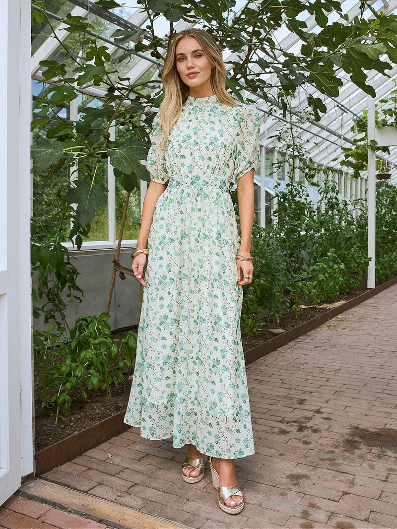 MAXIKJOLE EMMELI FLOWER ISLAND GREEN