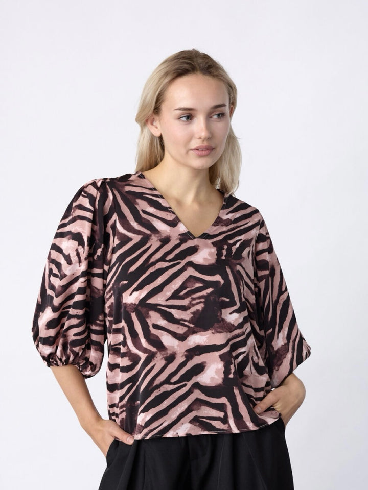 BLUSE VENITA BORDEAUX ZEBRA