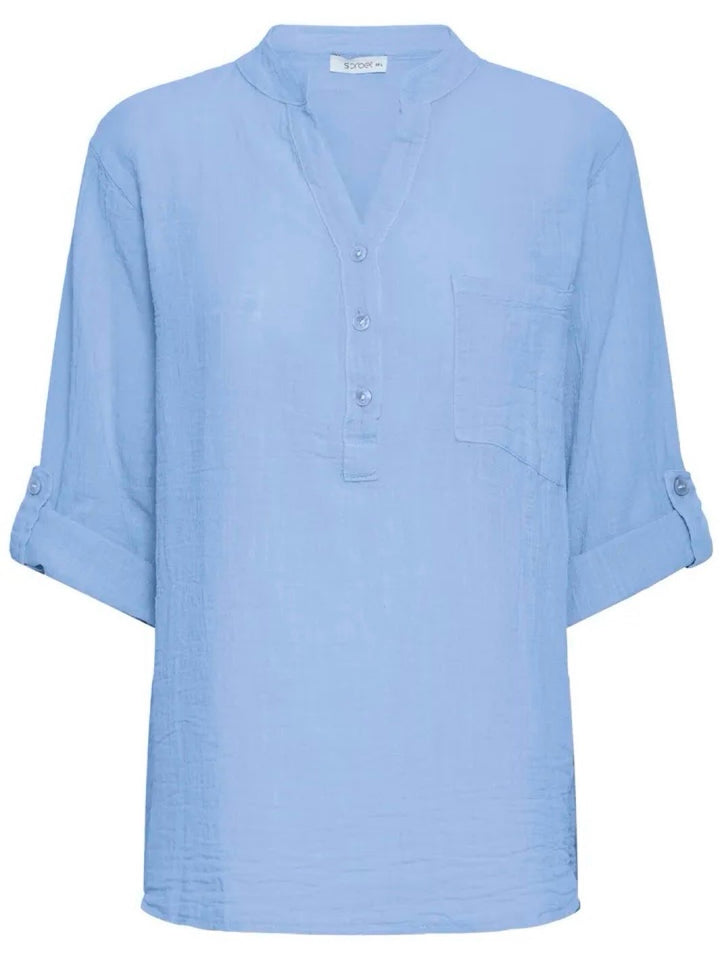 BLUSE SBALEXA AZURINE