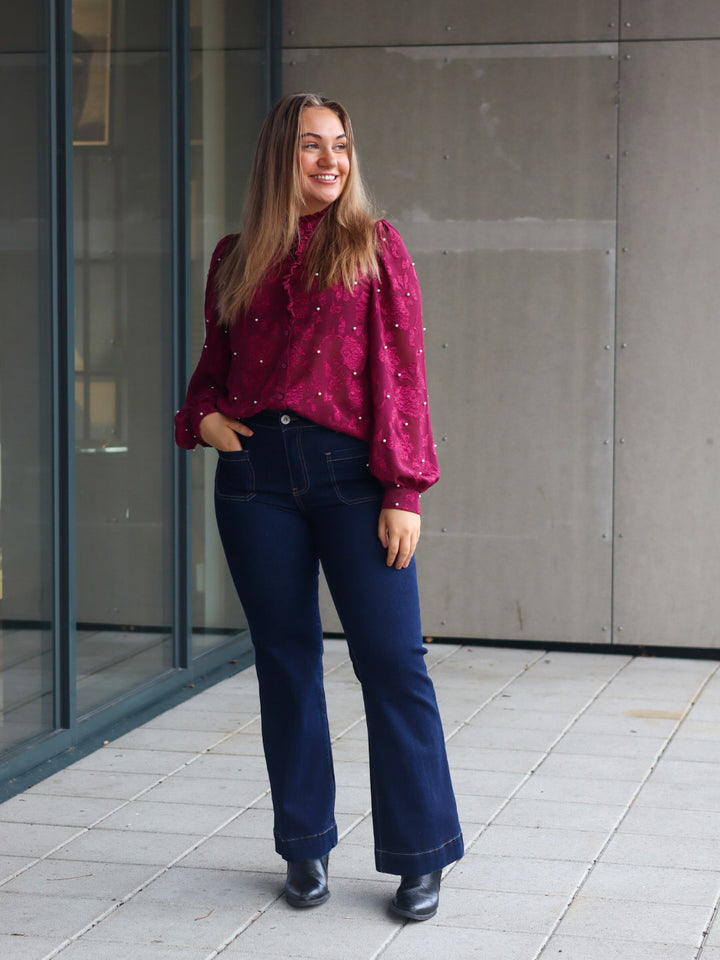 BLUSE VIRSA BORDEAUX PEARL