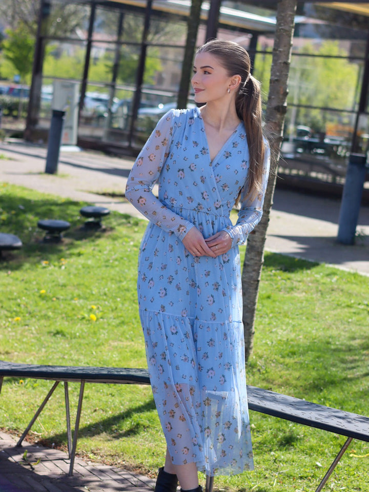 MIDIKJOLE SOFIE GARDENA LT BLUE