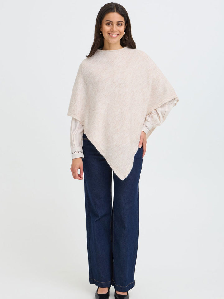 PONCHO FRSANNY OATMEAL MELANGE
