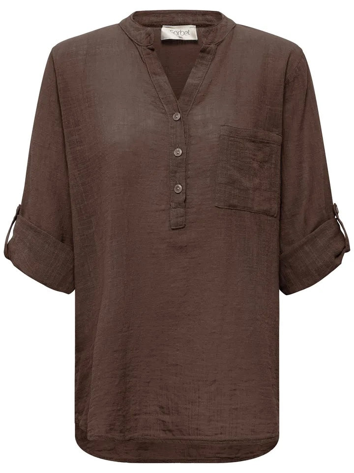 BLUSE SBALEXA CHOCOLATE