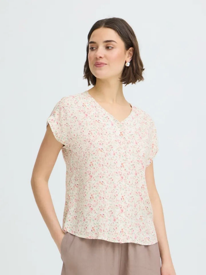BLUSE FRHEAT PINK BOHO FLORAL