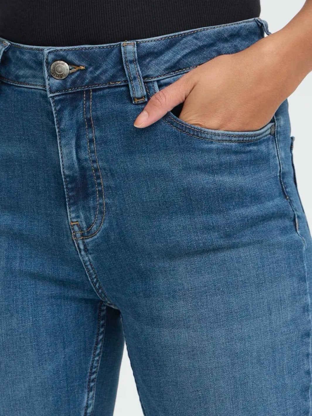 JEANS PZBECCA BOOTCUT LEG MEDIUM BLUE DENIM