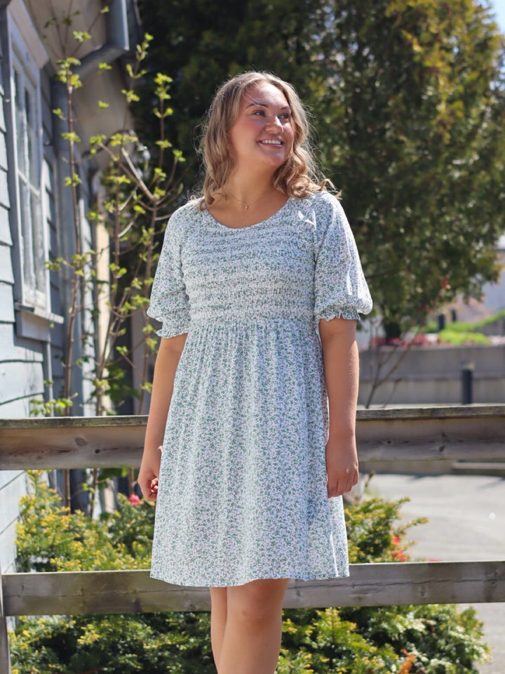 KJOLE IHVERA SMOCK GREEN FLOWER