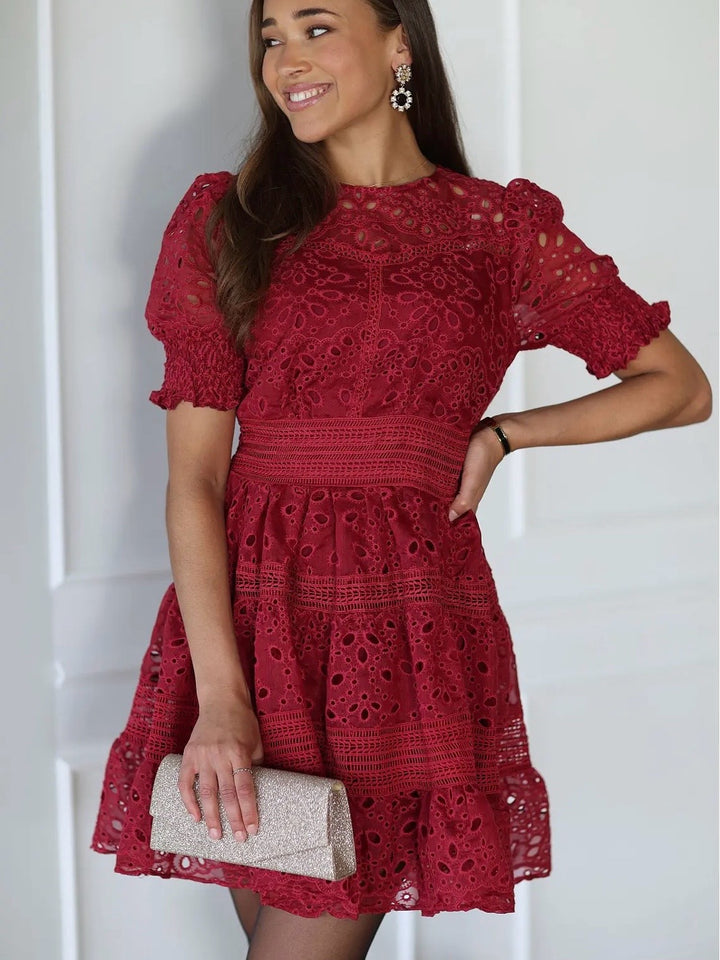 KJOLE ELOISE LACE BORDEAUX