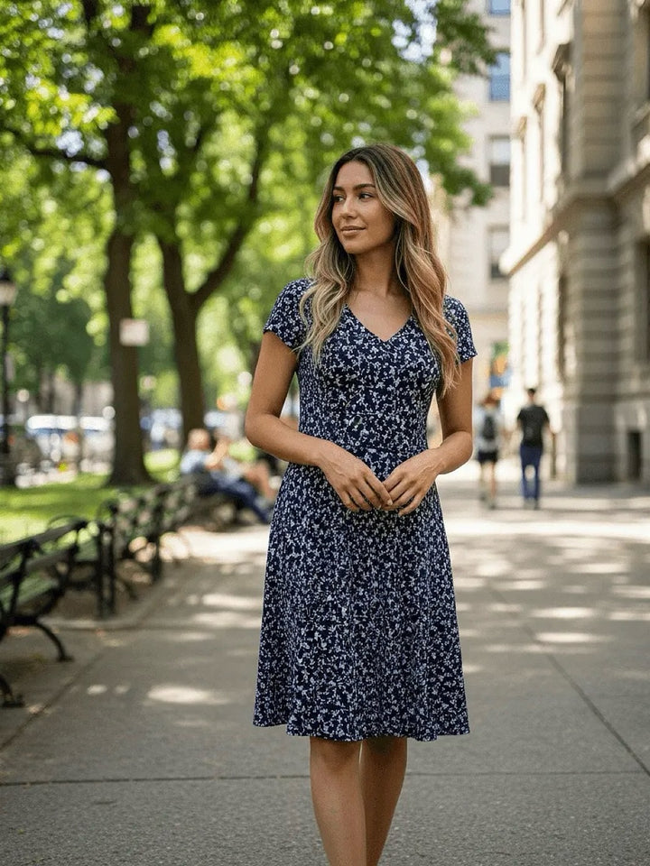 KJOLE LAETITIA KLARA NAVY/BROWN