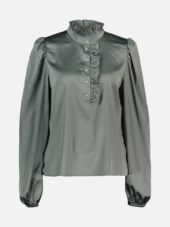 BLUSE VANDA SATIN IVY GREEN