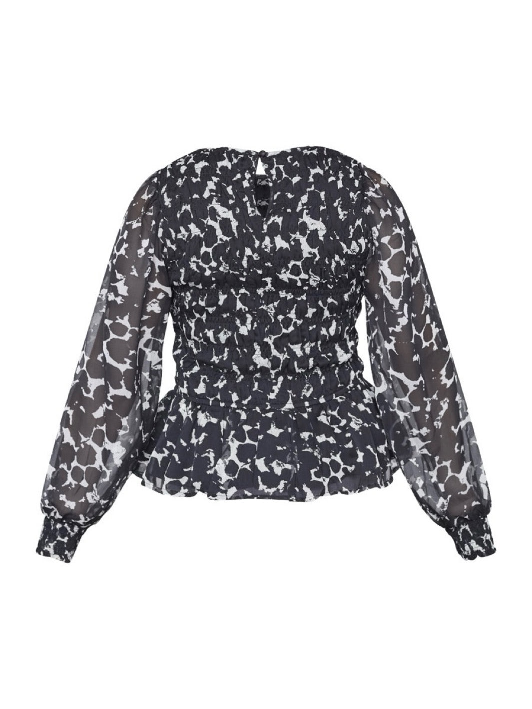 BLUSE UDA BLACK/CREAM