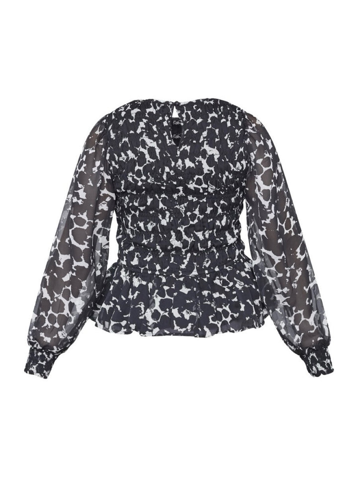 BLUSE UDA BLACK/CREAM