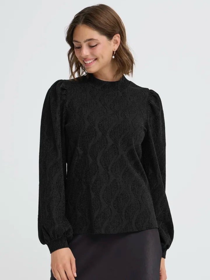 BLUSE FRAVALON BLACK GLITTER