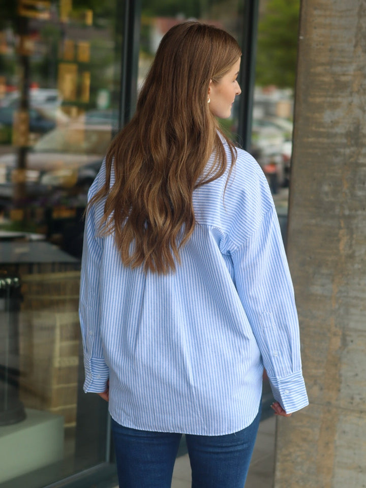 SKJORTE BIBI STRIPE LT. BLUE