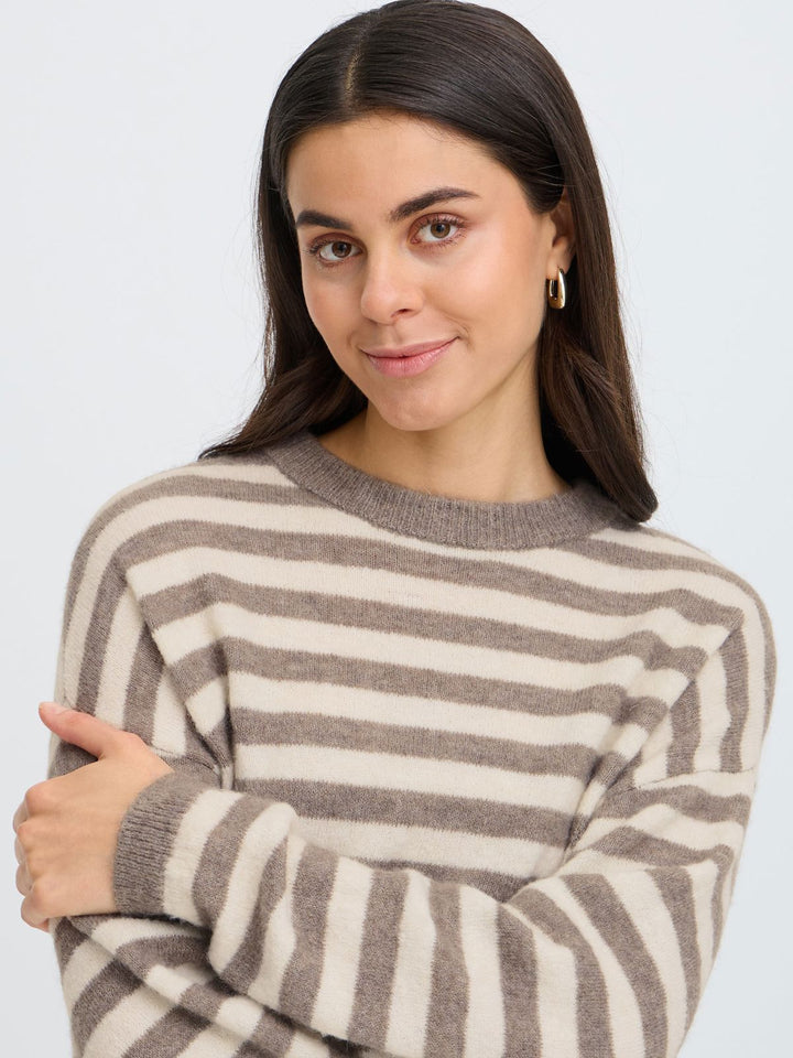STRIKKEGENSER FRIDAA DRIFTWOOD STRIPE